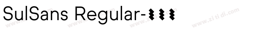 SulSans Regular字体转换